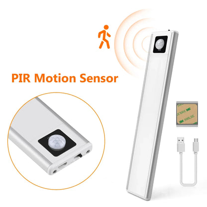 Ultra-thin 5V USB Under Cabinet LED Light Bar Rechargeable Smart Sensor for Kitchen Cabinet