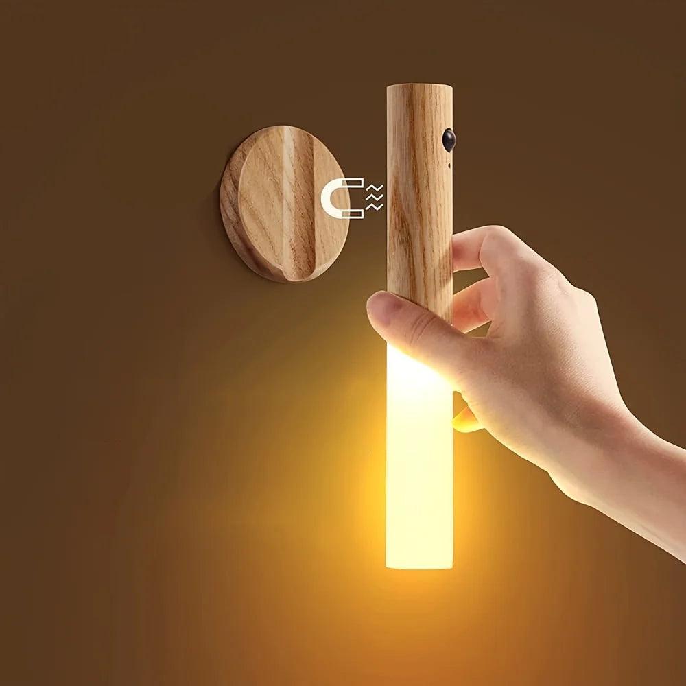 Showcasing Bedrooms with Walnut Motion Sensor LED Night Light