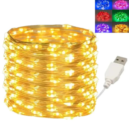 USB LED Outdoor Fairy String Lights With Copper Wire Waterproof For Holiday Lighting - Lumaz