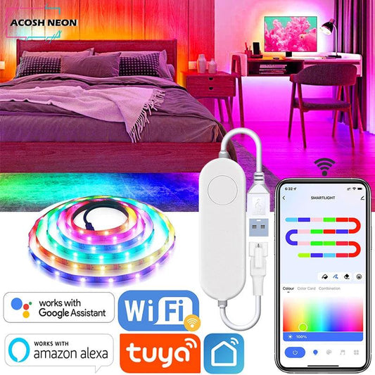 USB TUYA Smart WiFi RGBIC LED Strip Lights - Lumaz