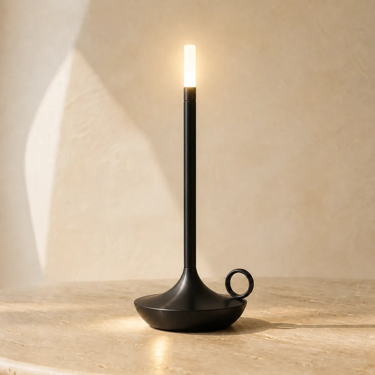 Vintage Candlelight LED Table Lamp - Touch Dimming, USB Rechargeable