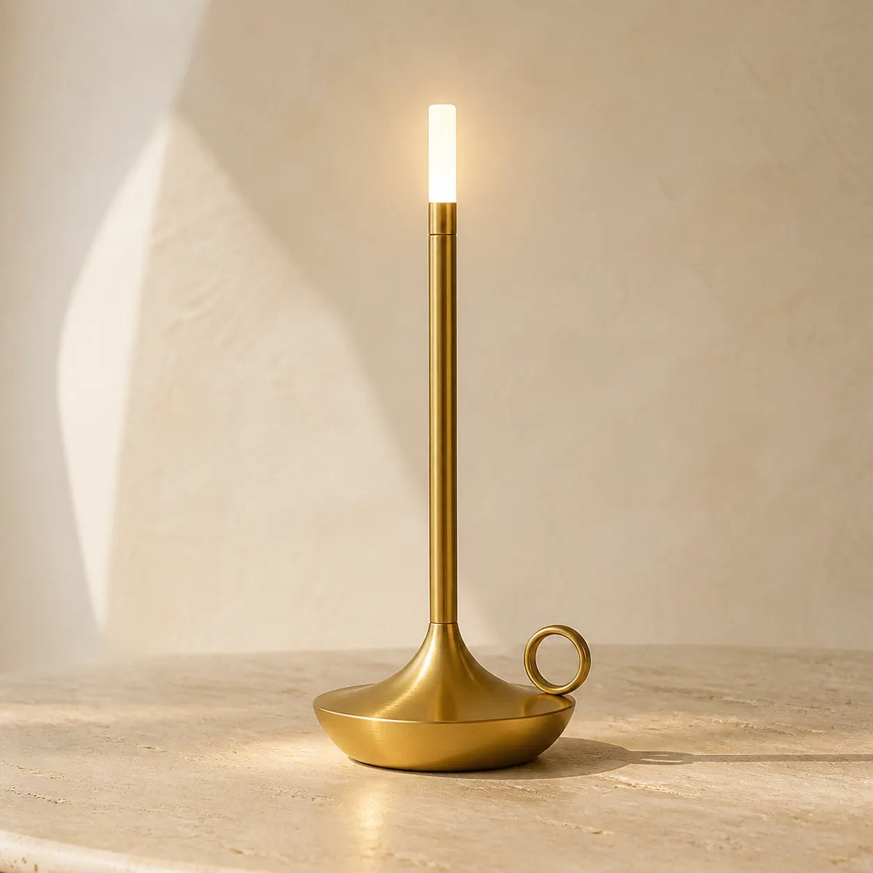 Vintage Candlelight LED Table Lamp - Touch Dimming, USB Rechargeable
