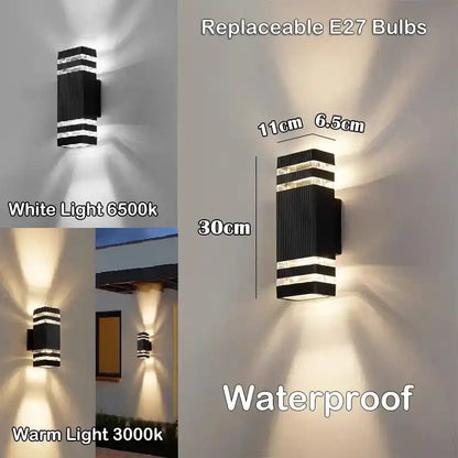 Waterproof E27 LED Outdoor Wall Lights For Porch Garden Wall Sconce