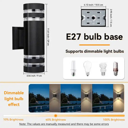 Waterproof E27 LED Outdoor Wall Lights For Porch Garden Wall Sconce