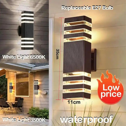 Waterproof E27 LED Outdoor Wall Lights For Porch Garden Wall Sconce