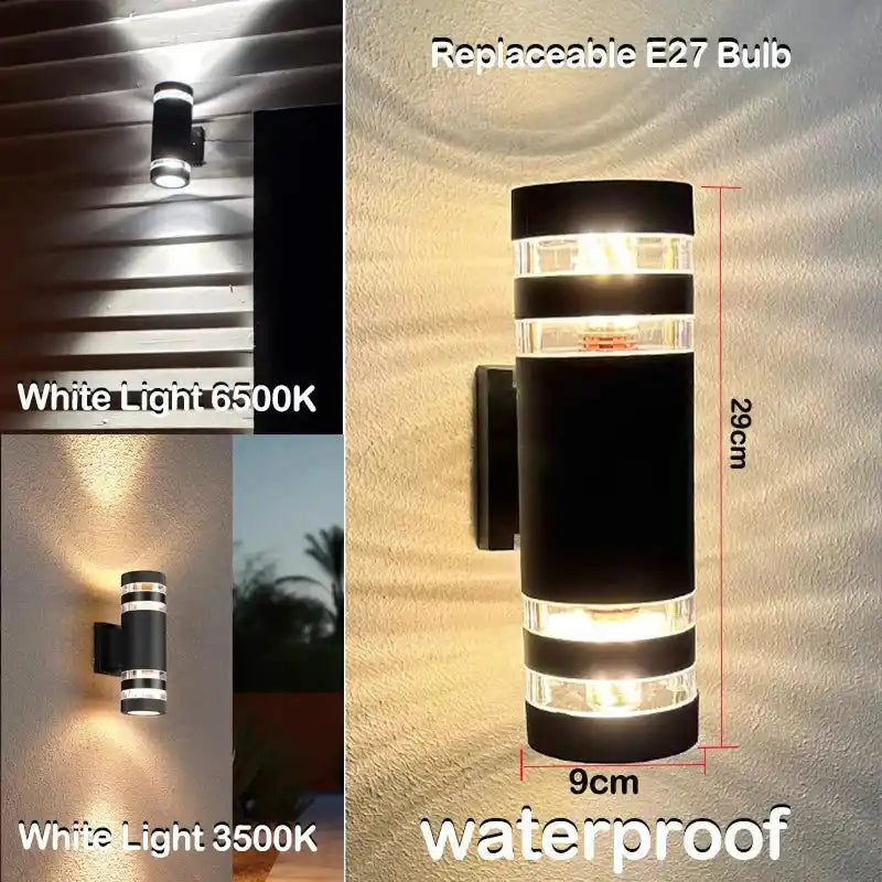 Waterproof E27 LED Outdoor Wall Lights For Porch Garden Wall Sconce