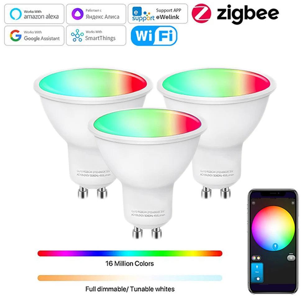 Zigbee GU10 LED Bulbs Wifi RGB Smart LED Bulbs - Lumaz